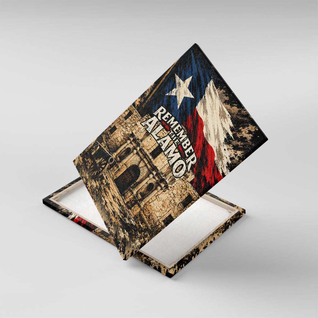 Remember The Alamo Texas Canvas Wall Art Texan Pride Historical Heritage