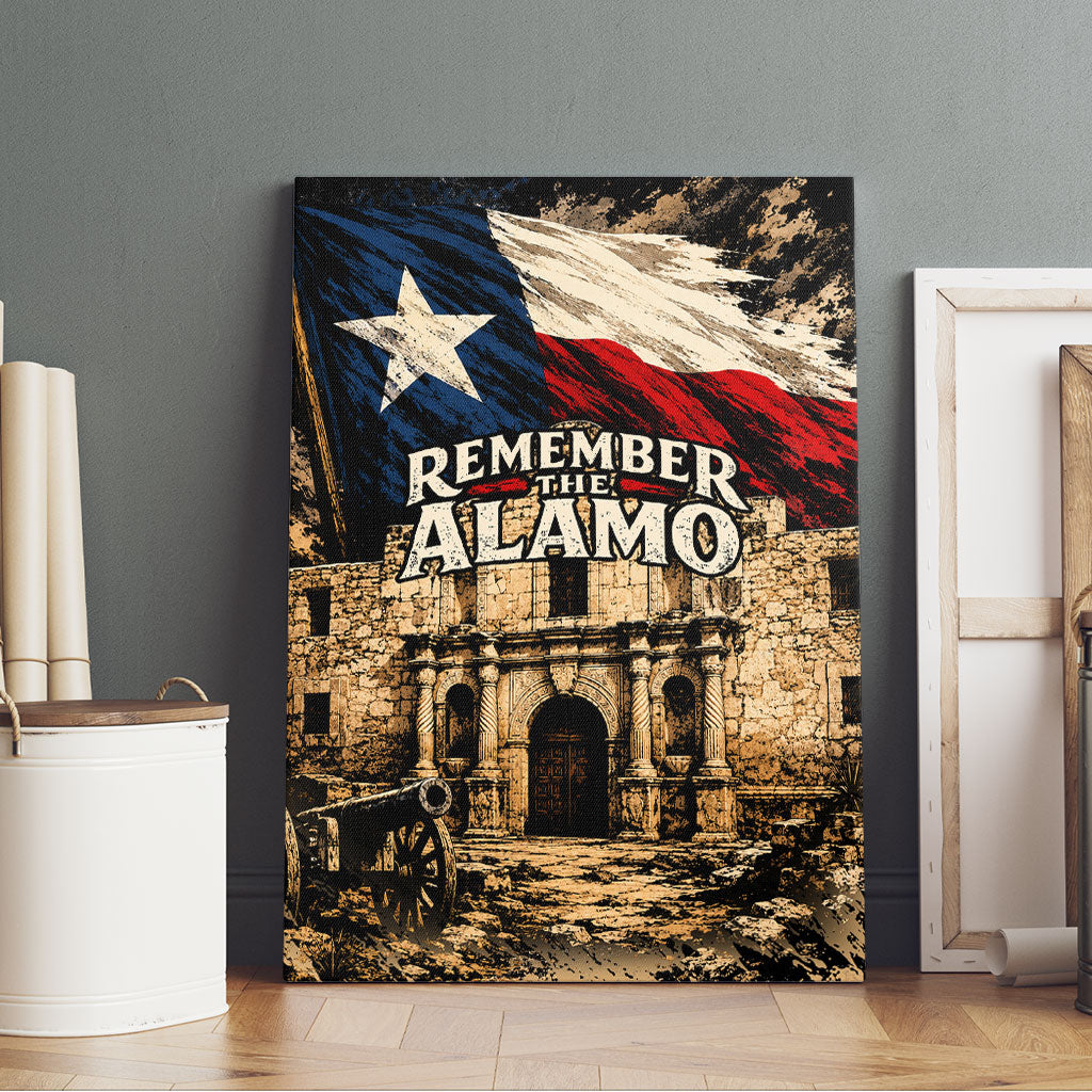 Remember The Alamo Texas Canvas Wall Art Texan Pride Historical Heritage