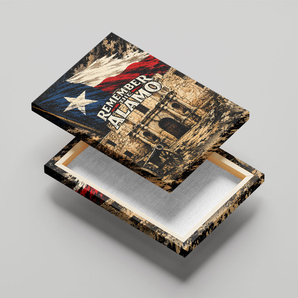 Remember The Alamo Texas Canvas Wall Art Texan Pride Historical Heritage