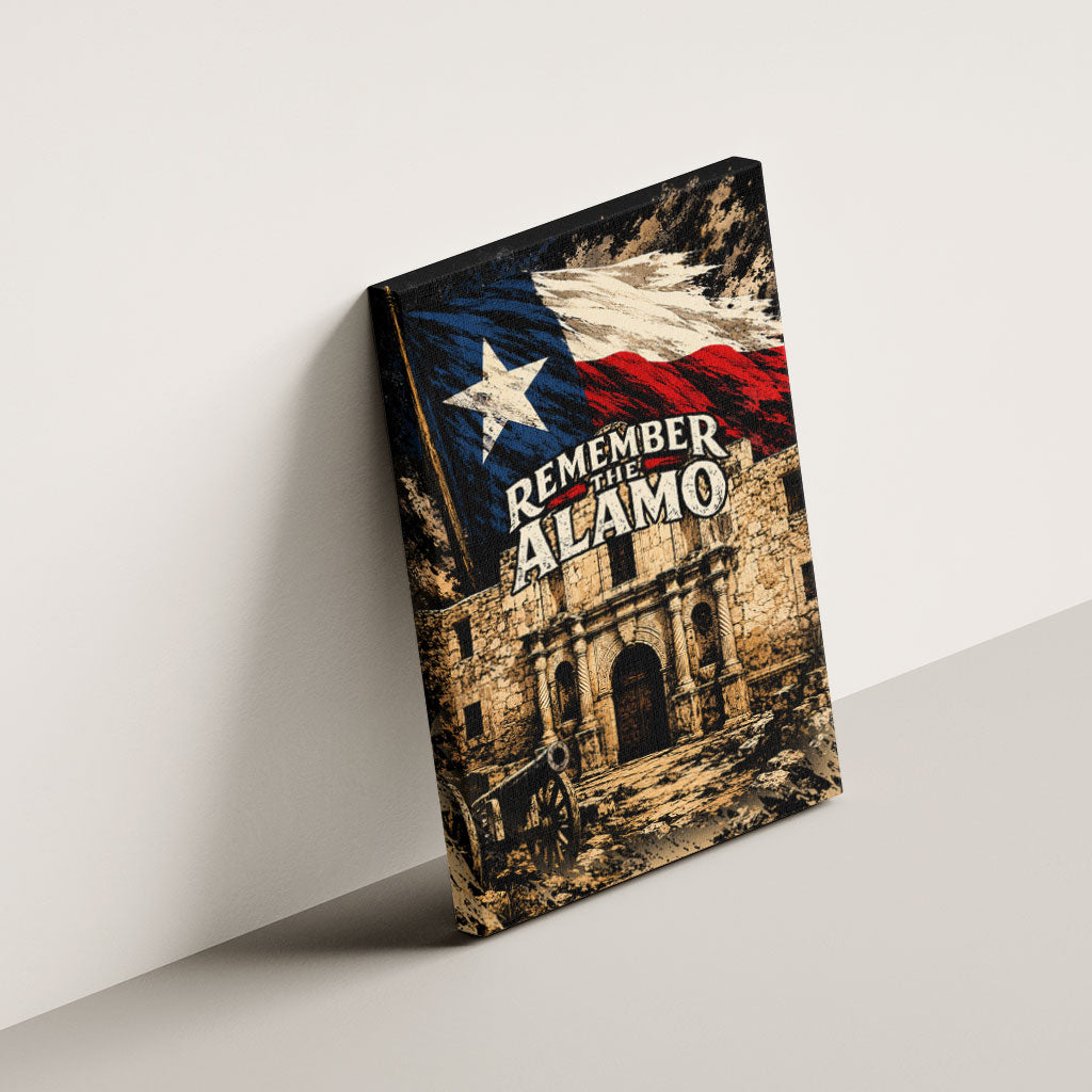 Remember The Alamo Texas Canvas Wall Art Texan Pride Historical Heritage
