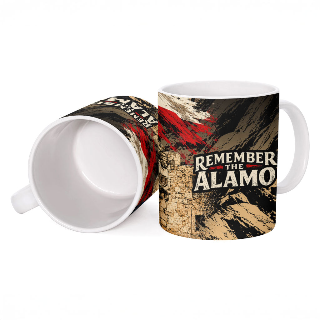 Remember The Alamo Texas Ceramic Mug Texan Pride Historical Heritage