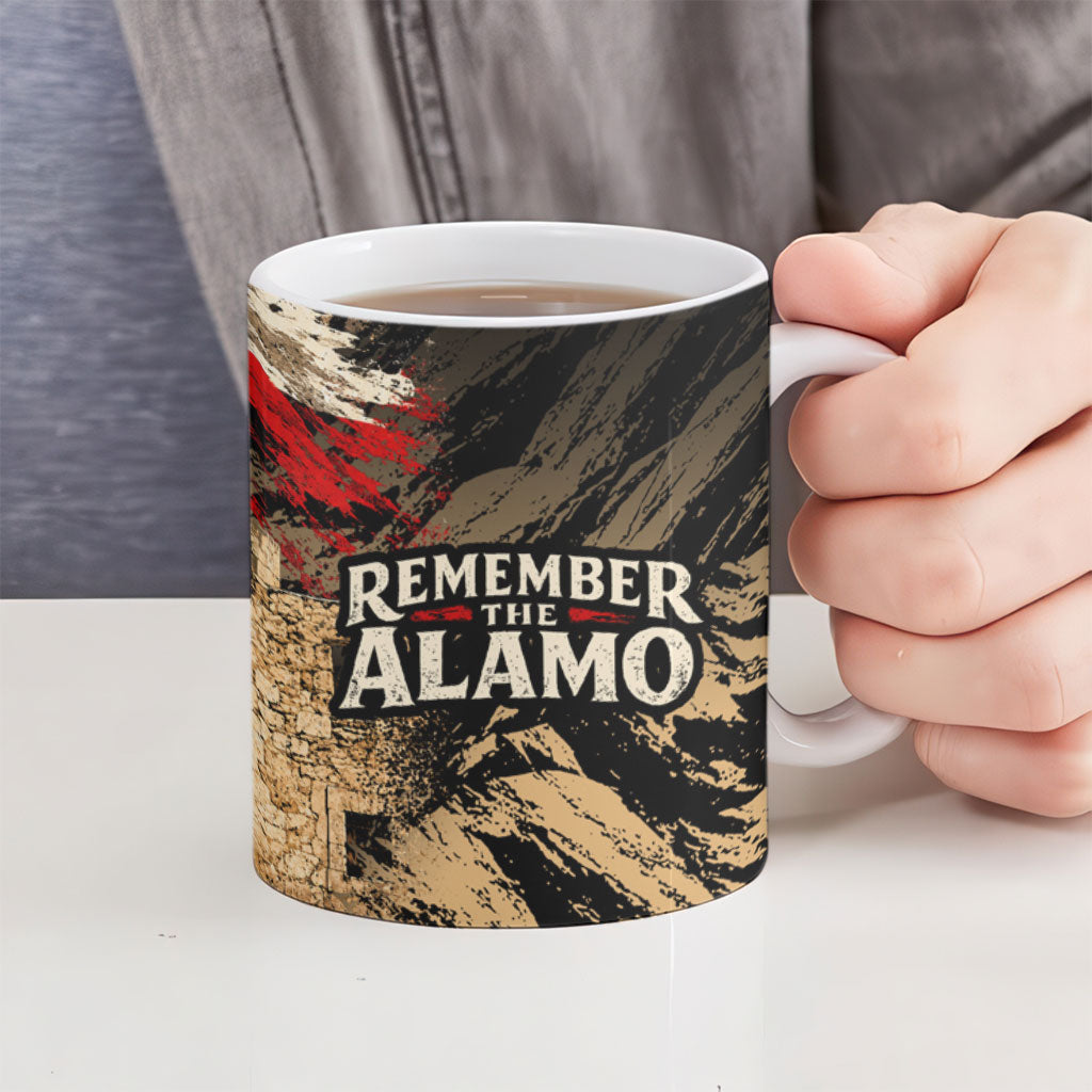 Remember The Alamo Texas Ceramic Mug Texan Pride Historical Heritage