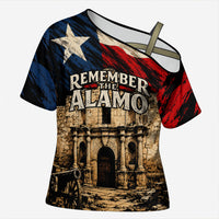 Remember The Alamo Texas Cross Shoulder Shirt Texan Pride Historical Heritage