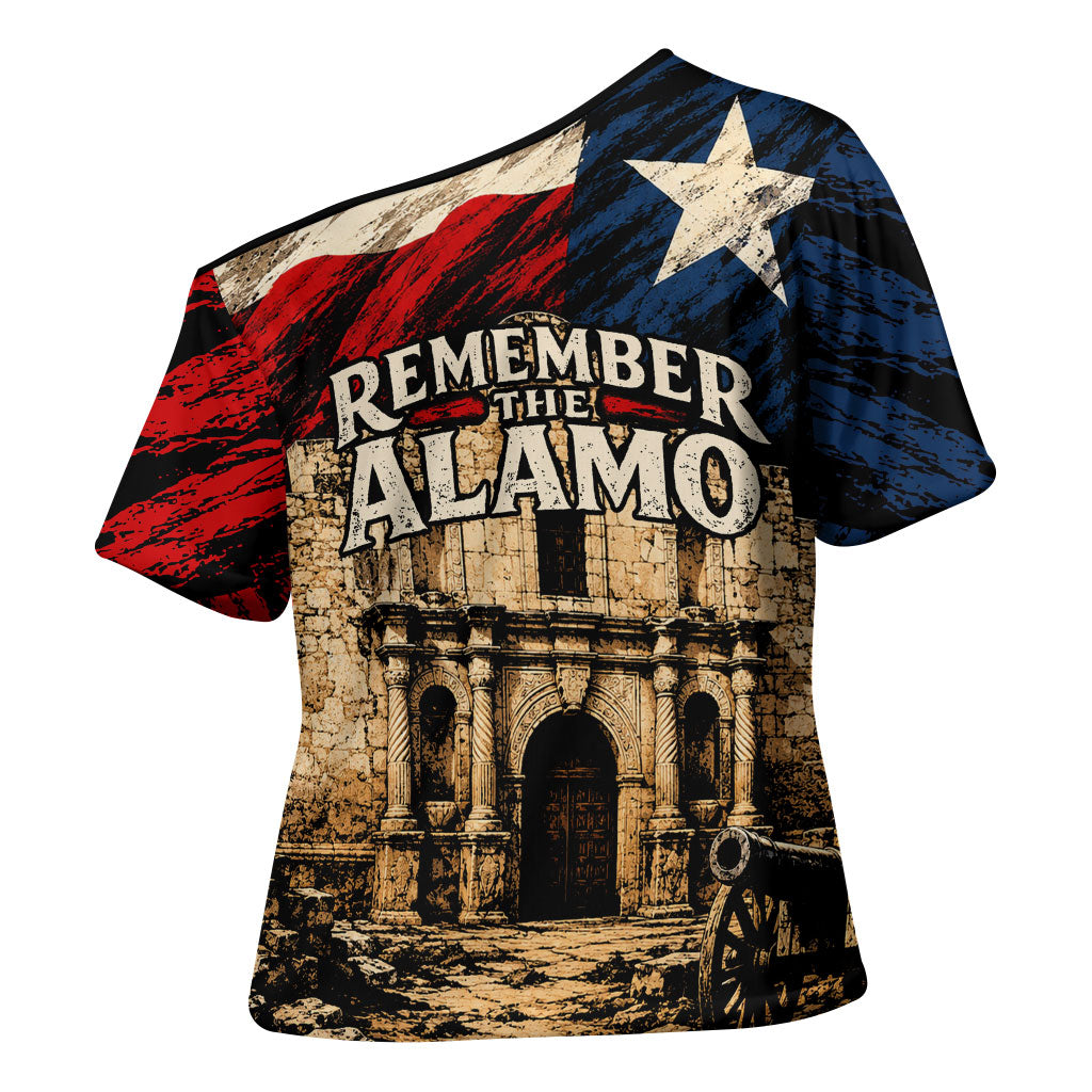 Remember The Alamo Texas Cross Shoulder Shirt Texan Pride Historical Heritage