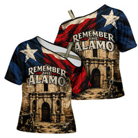 Remember The Alamo Texas Cross Shoulder Shirt Texan Pride Historical Heritage