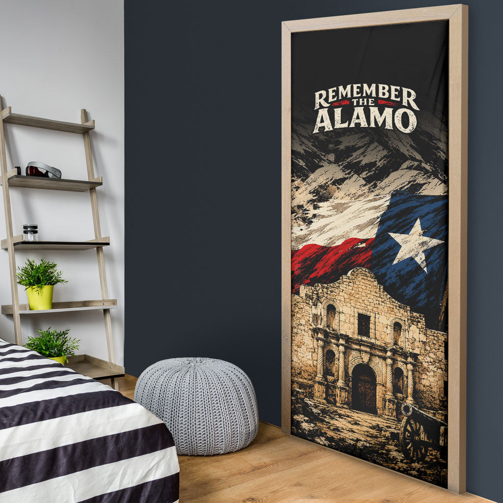 Remember The Alamo Texas Door Cover Texan Pride Historical Heritage
