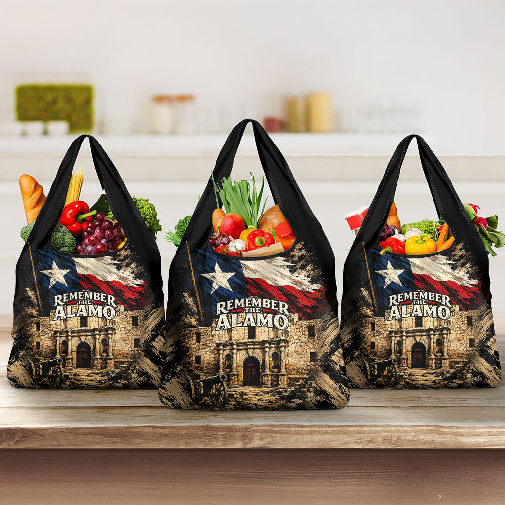 Remember The Alamo Texas Grocery Bag Texan Pride Historical Heritage