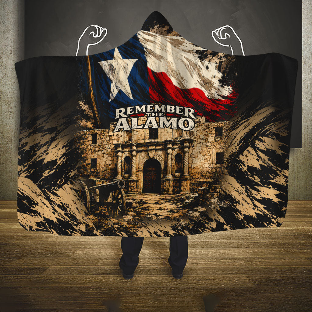 Remember The Alamo Texas Hooded Blanket Texan Pride Historical Heritage