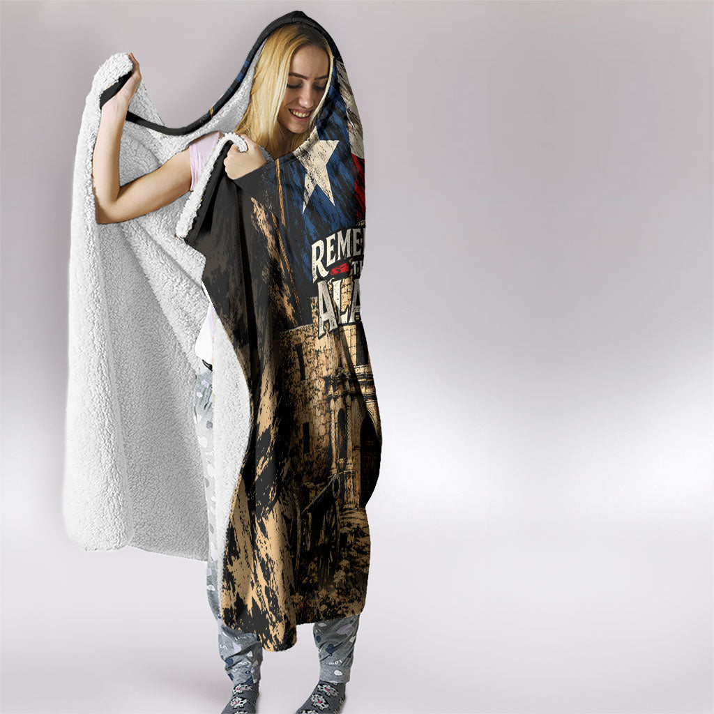 Remember The Alamo Texas Hooded Blanket Texan Pride Historical Heritage