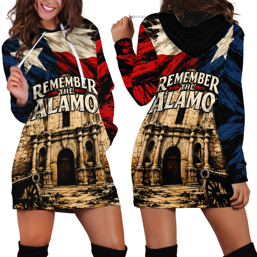 Remember The Alamo Texas Hoodie Dress Texan Pride Historical Heritage