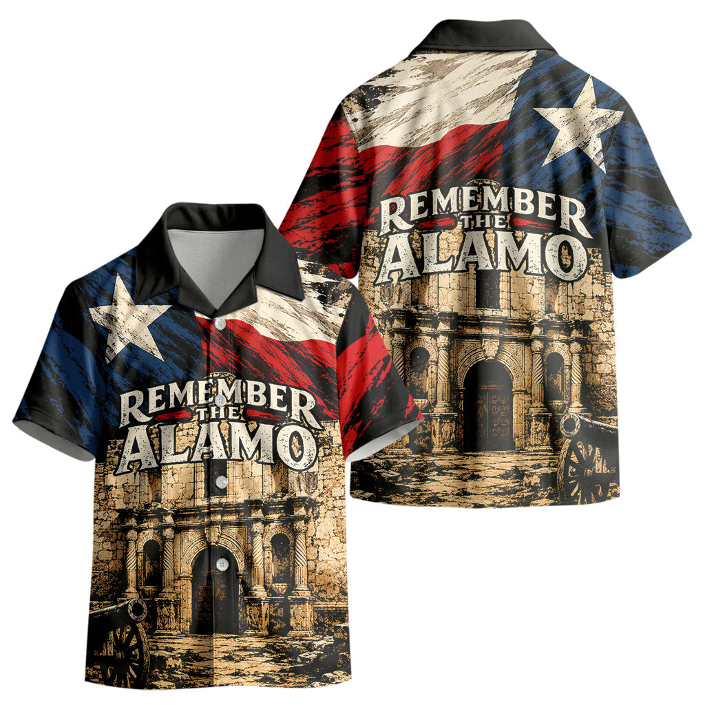 Remember The Alamo Texas Kid Hawaiian Shirt Texan Pride Historical Heritage