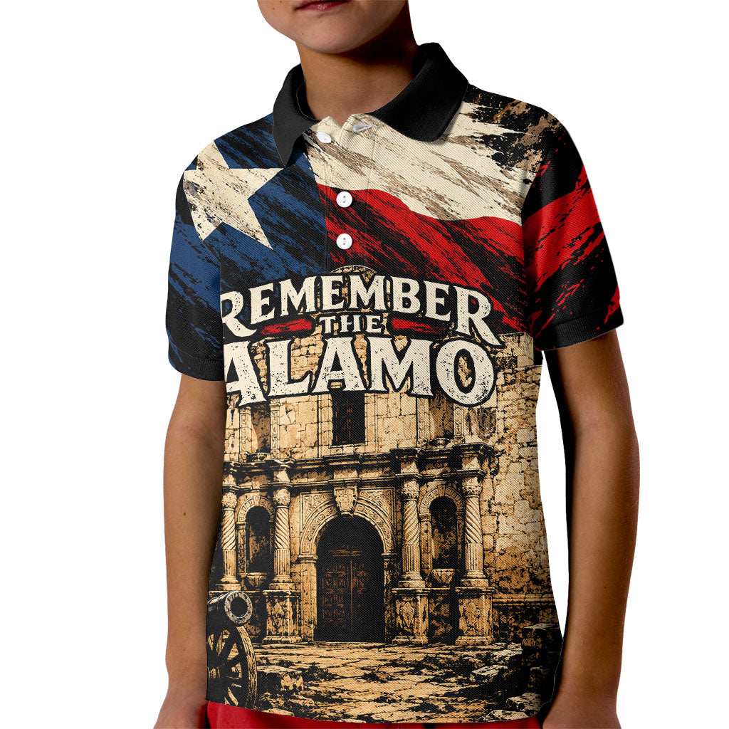 Remember The Alamo Texas Kid Polo Shirt Texan Pride Historical Heritage