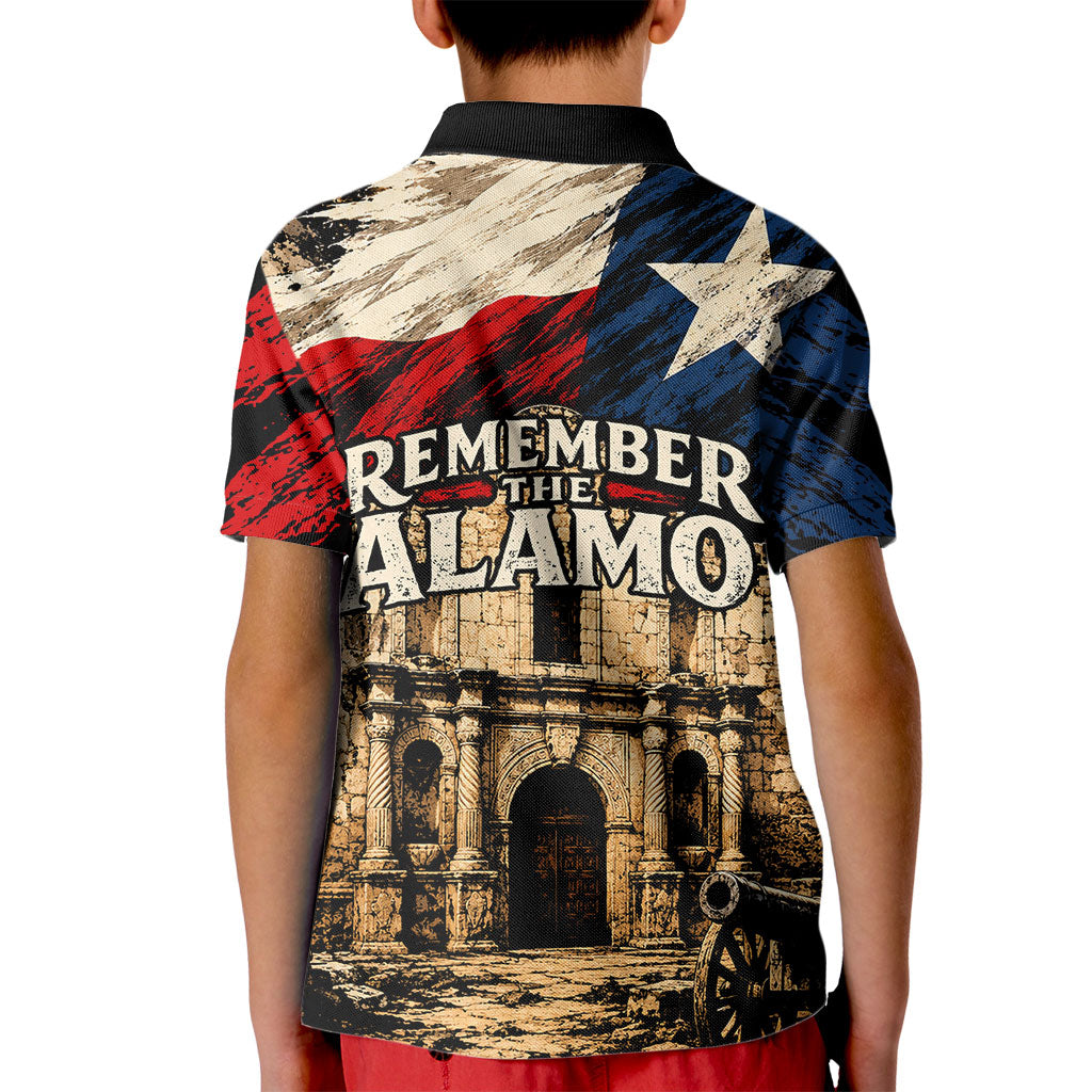 Remember The Alamo Texas Kid Polo Shirt Texan Pride Historical Heritage