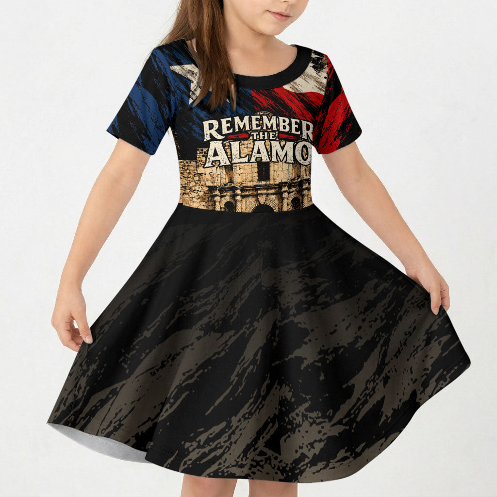 Remember The Alamo Texas Kid Short Sleeve Dress Texan Pride Historical Heritage