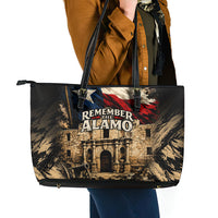 Remember The Alamo Texas Leather Tote Bag Texan Pride Historical Heritage
