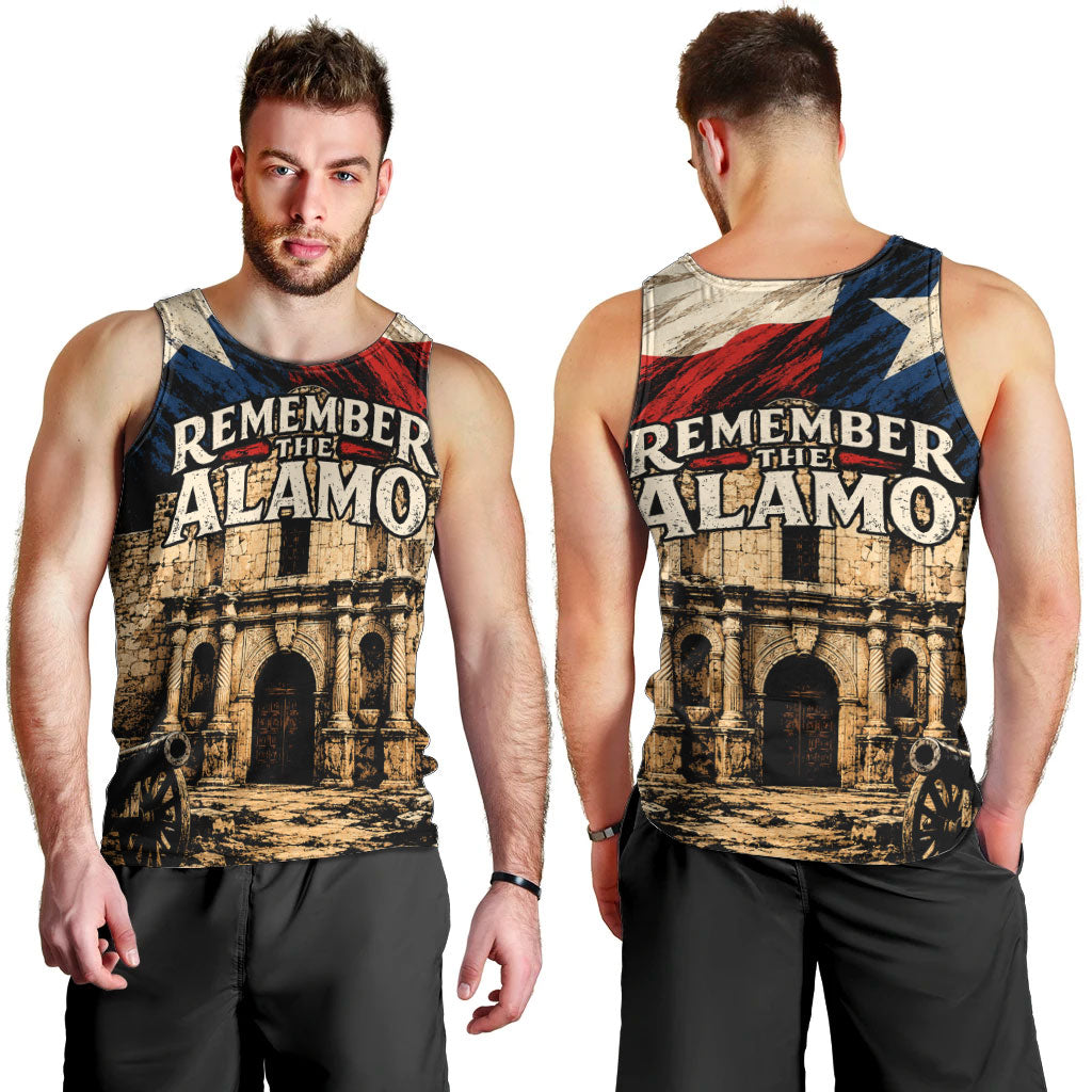 Remember The Alamo Texas Men Tank Top Texan Pride Historical Heritage