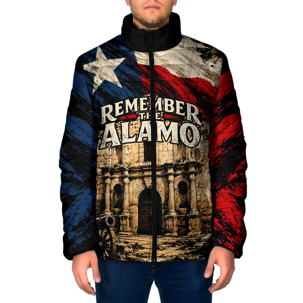 Remember The Alamo Texas Padded Jacket Texan Pride Historical Heritage