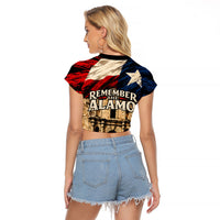 Remember The Alamo Texas Raglan Cropped T Shirt Texan Pride Historical Heritage