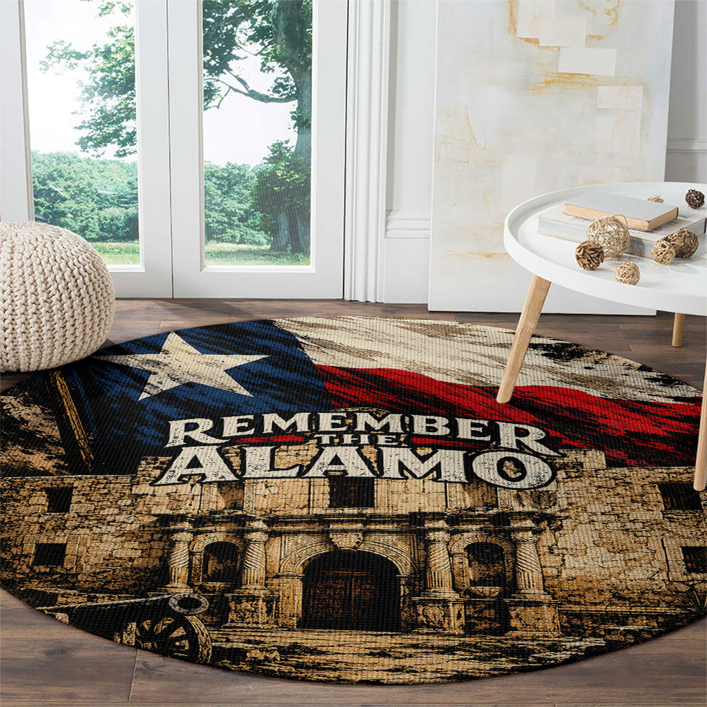 Remember The Alamo Texas Round Carpet Texan Pride Historical Heritage
