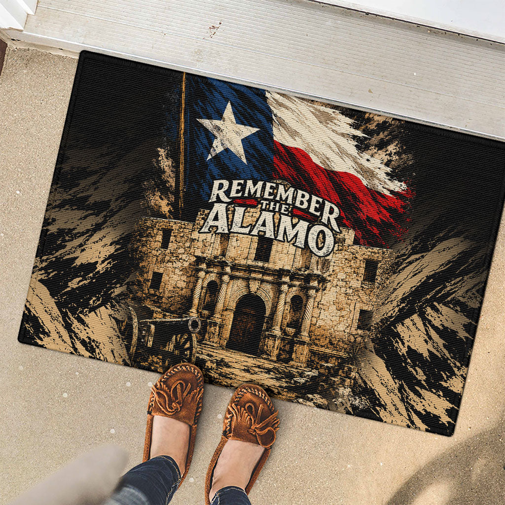 Remember The Alamo Texas Rubber Doormat Texan Pride Historical Heritage