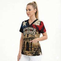 Remember The Alamo Texas Scrub Top Texan Pride Historical Heritage