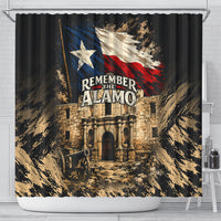 Remember The Alamo Texas Shower Curtain Texan Pride Historical Heritage