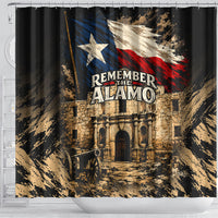 Remember The Alamo Texas Shower Curtain Texan Pride Historical Heritage