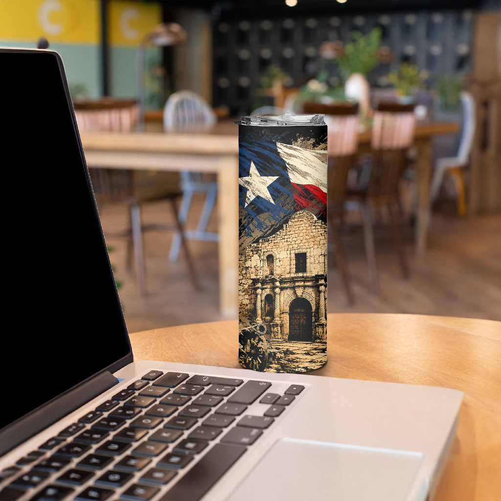Remember The Alamo Texas Skinny Tumbler Texan Pride Historical Heritage