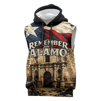 Remember The Alamo Texas Sleeveless Hoodie Texan Pride Historical Heritage