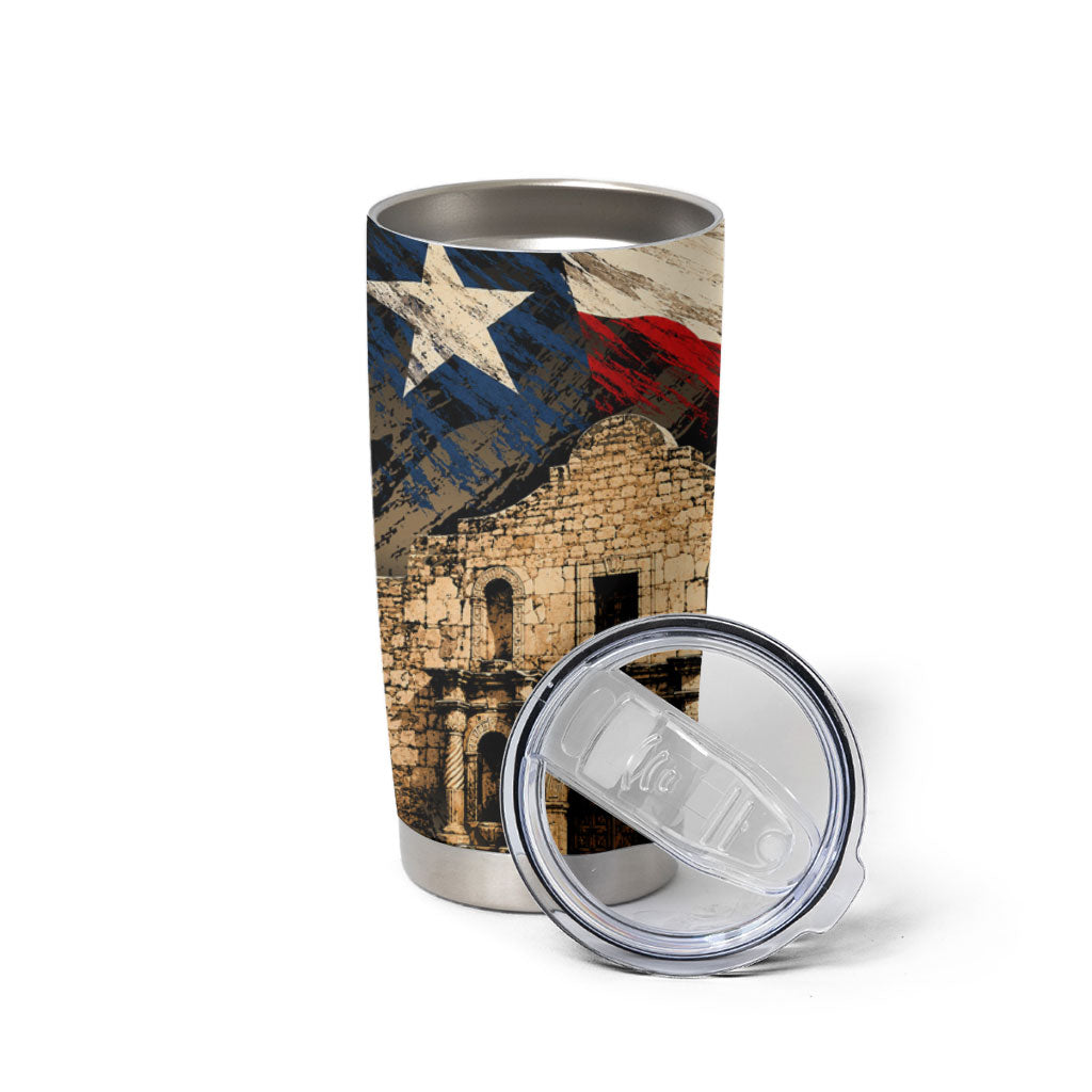 Remember The Alamo Texas Tumbler Cup Texan Pride Historical Heritage