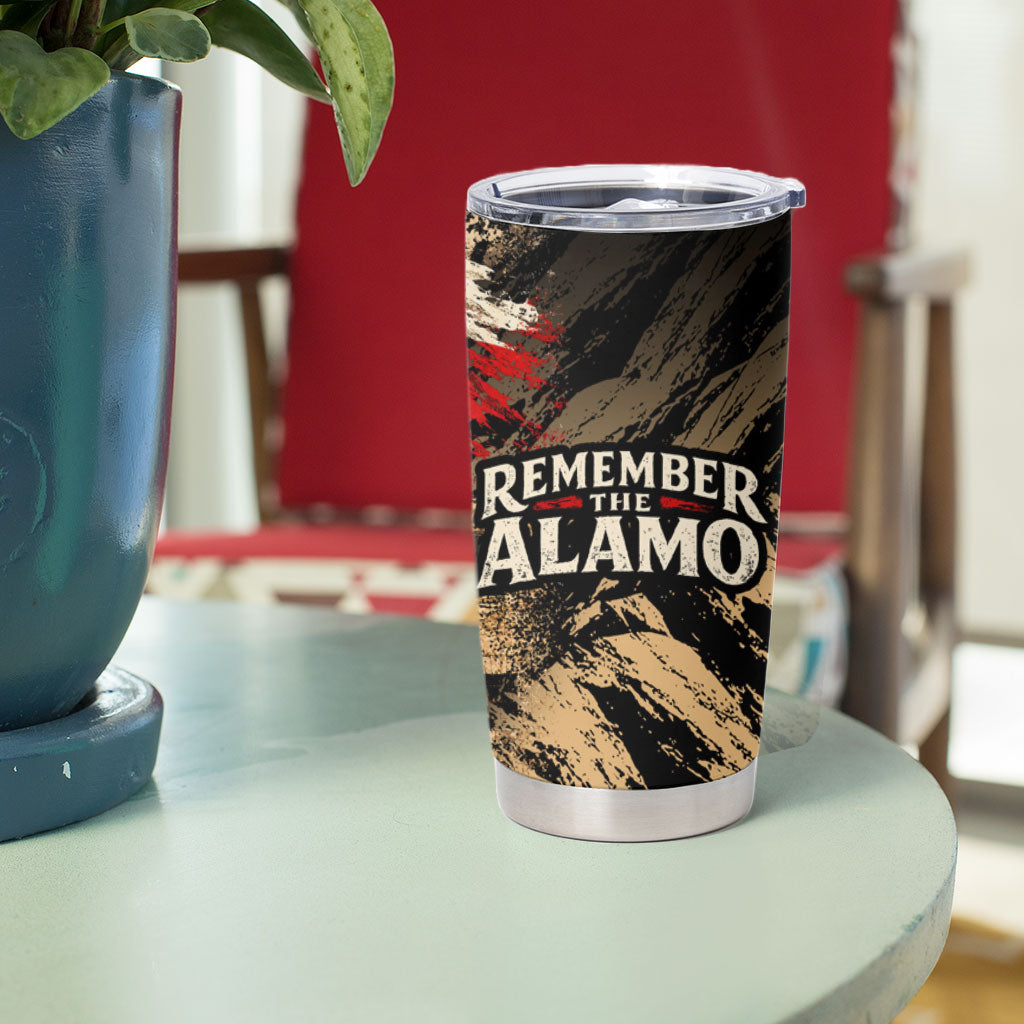 Remember The Alamo Texas Tumbler Cup Texan Pride Historical Heritage