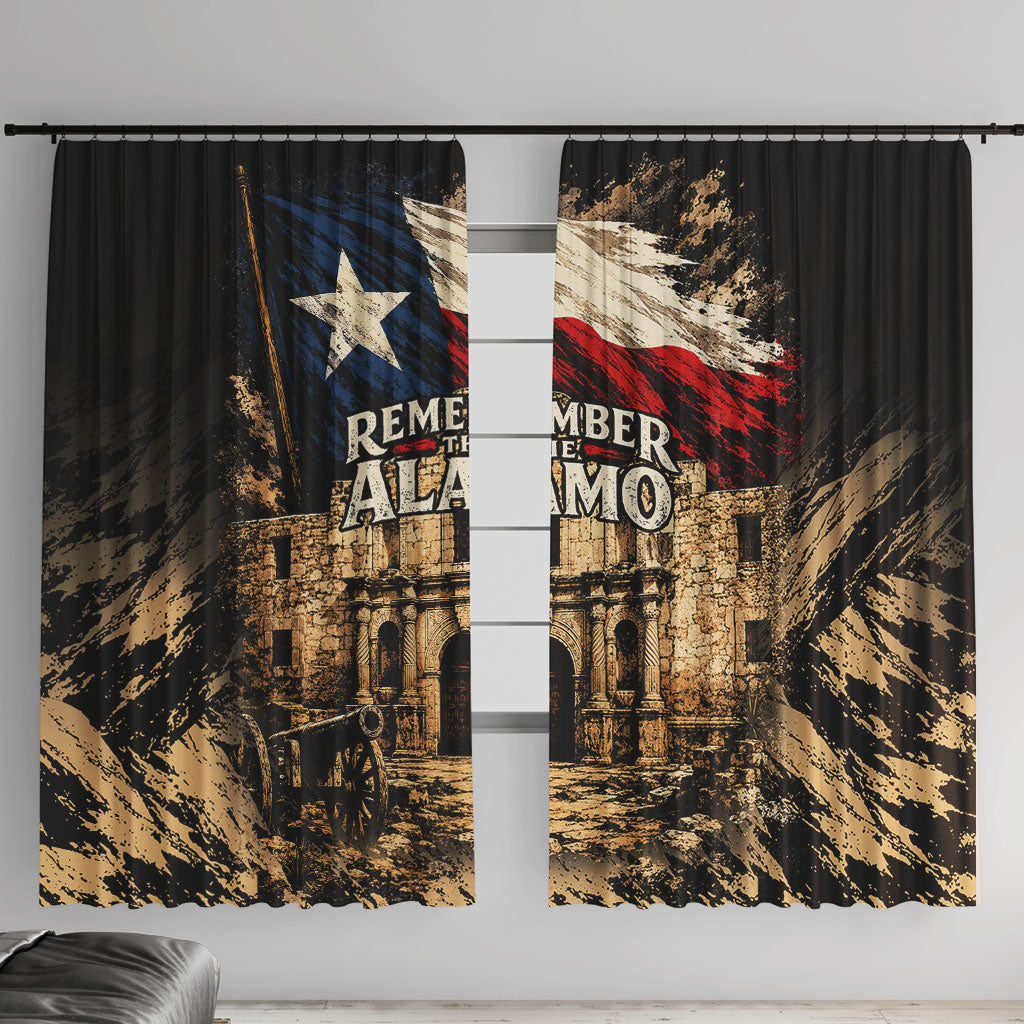 Remember The Alamo Texas Window Curtain Texan Pride Historical Heritage