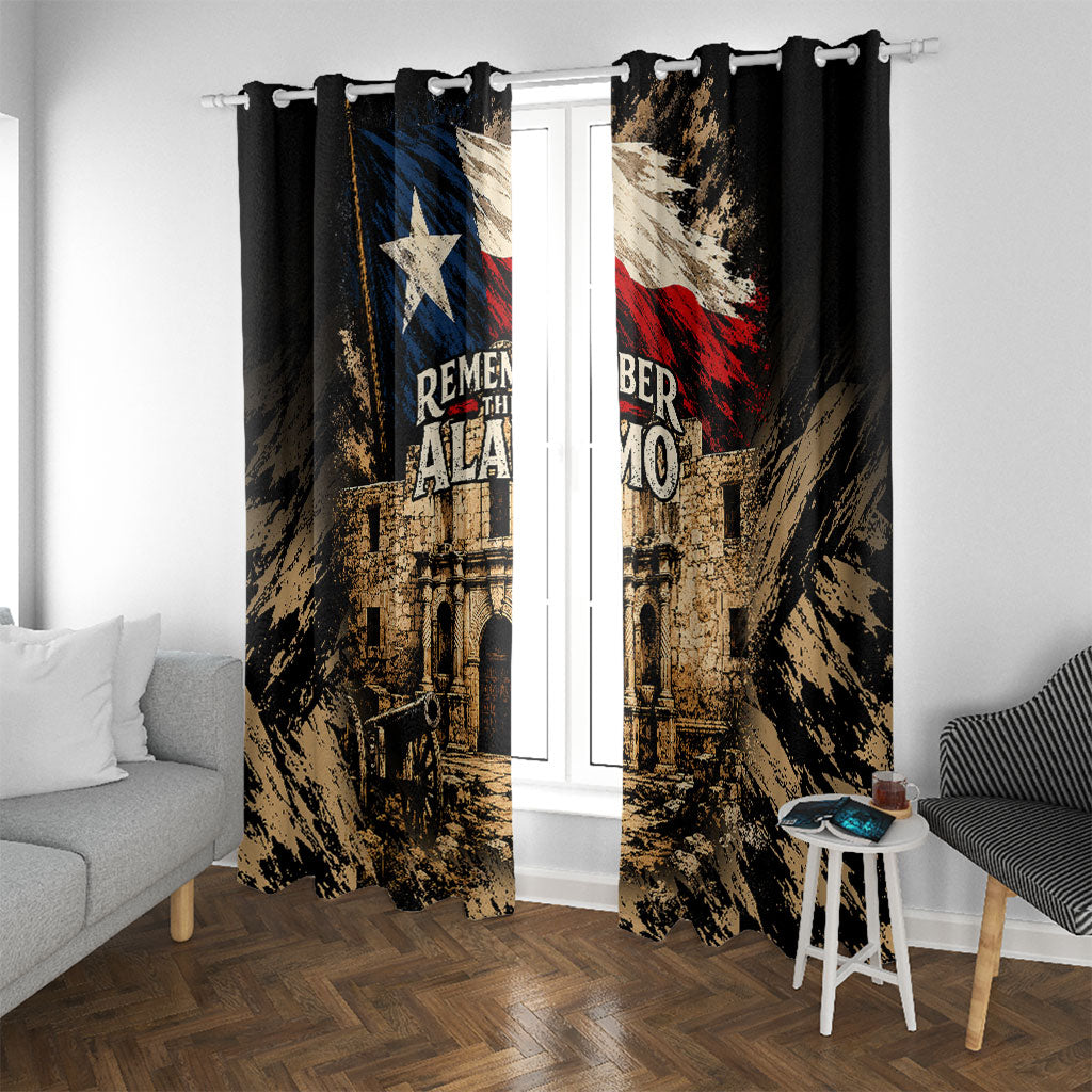Remember The Alamo Texas Window Curtain Texan Pride Historical Heritage