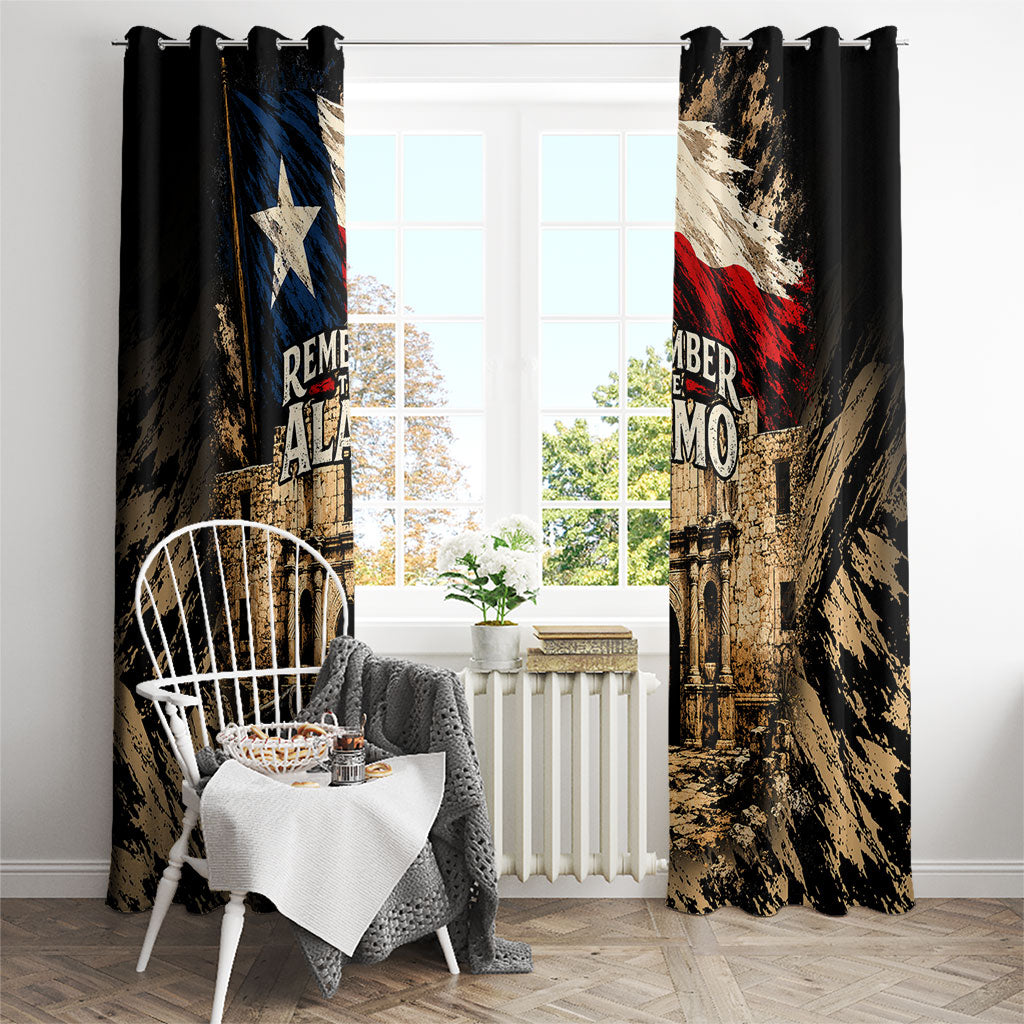 Remember The Alamo Texas Window Curtain Texan Pride Historical Heritage