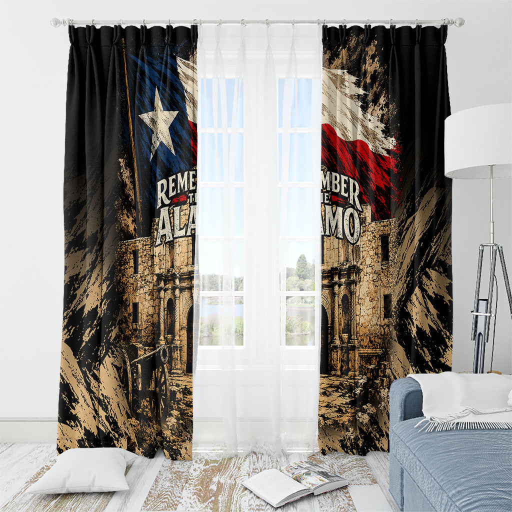 Remember The Alamo Texas Window Curtain Texan Pride Historical Heritage
