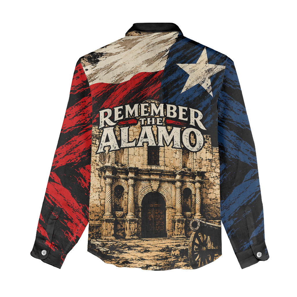 Remember The Alamo Texas Women Casual Shirt Texan Pride Historical Heritage