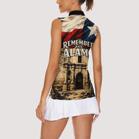 Remember The Alamo Texas Women Sleeveless Polo Shirt Texan Pride Historical Heritage