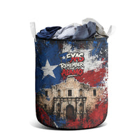 Texas Remember The Alamo Laundry Basket Distressed Splatter Paint Texan Pride