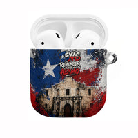 Texas Remember The Alamo AirPods Case Distressed Splatter Paint Texan Pride