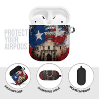 Texas Remember The Alamo AirPods Case Distressed Splatter Paint Texan Pride