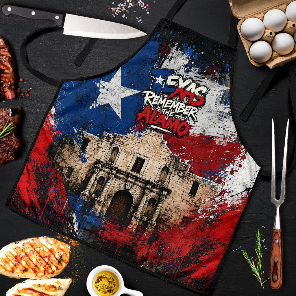 Texas Remember The Alamo Apron Distressed Splatter Paint Texan Pride
