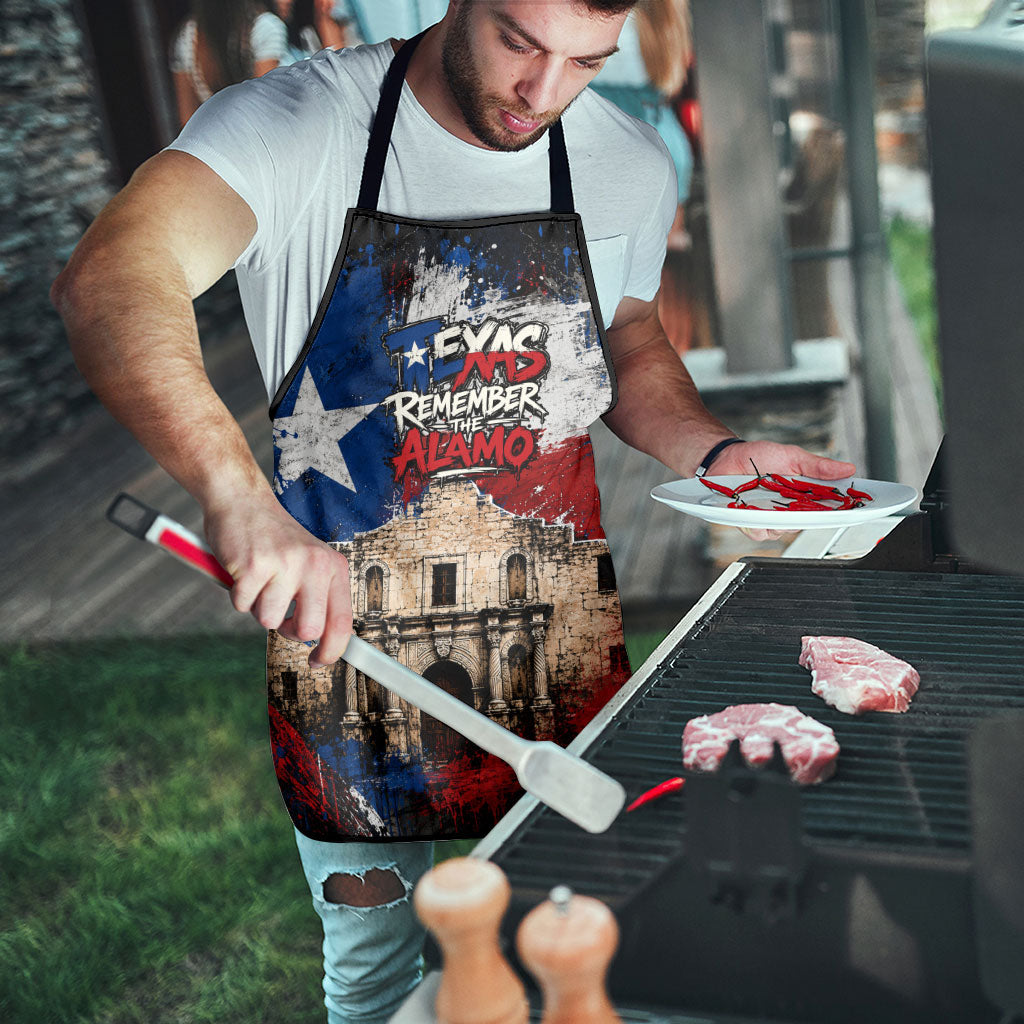 Texas Remember The Alamo Apron Distressed Splatter Paint Texan Pride