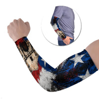 Texas Remember The Alamo Arm Sleeves Distressed Splatter Paint Texan Pride