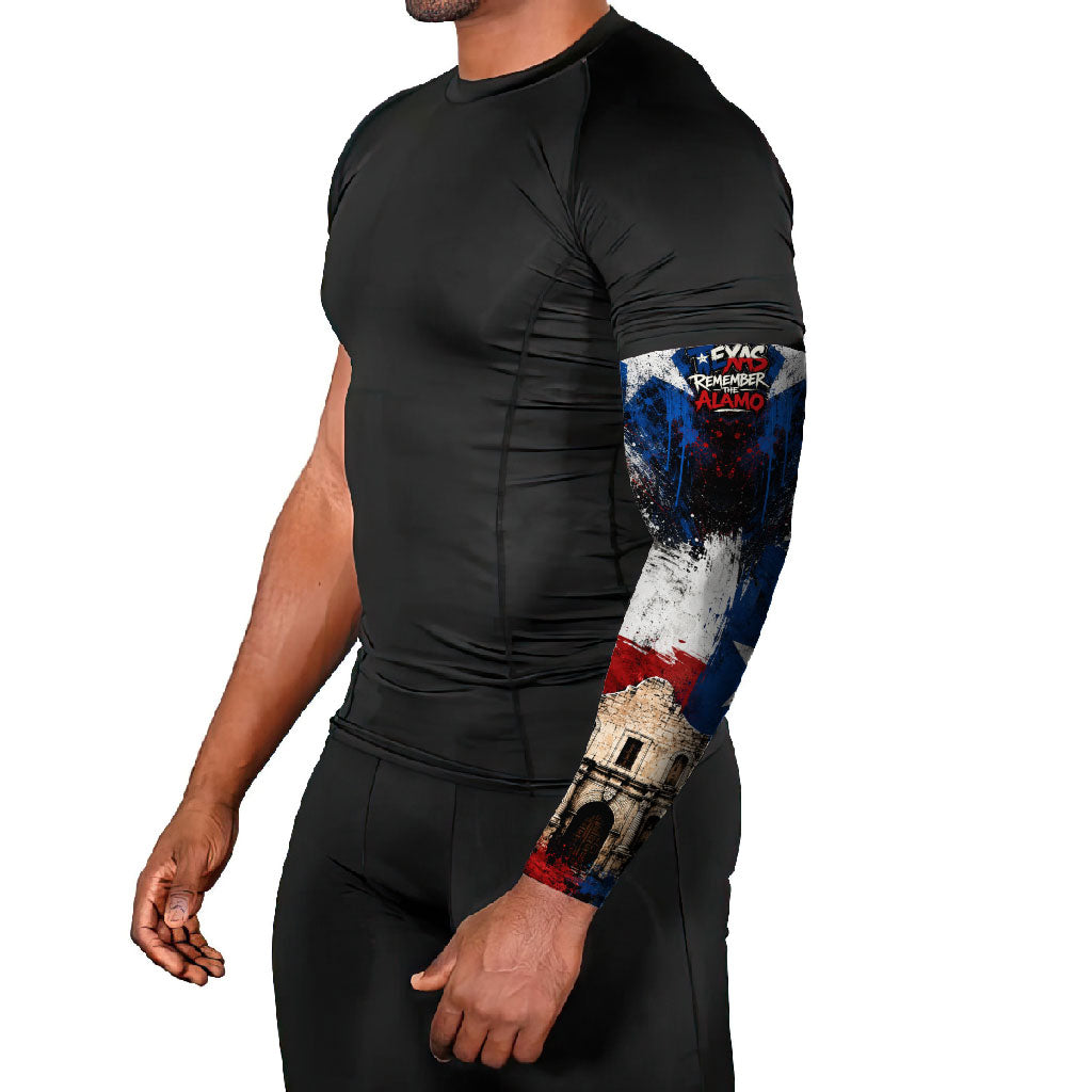 Texas Remember The Alamo Arm Sleeves Distressed Splatter Paint Texan Pride
