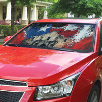 Texas Remember The Alamo Auto Sun Shade Distressed Splatter Paint Texan Pride