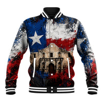 Texas Remember The Alamo Baseball Jacket Distressed Splatter Paint Texan Pride