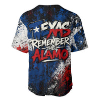 Texas Remember The Alamo Baseball Jersey Distressed Splatter Paint Texan Pride