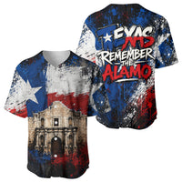 Texas Remember The Alamo Baseball Jersey Distressed Splatter Paint Texan Pride