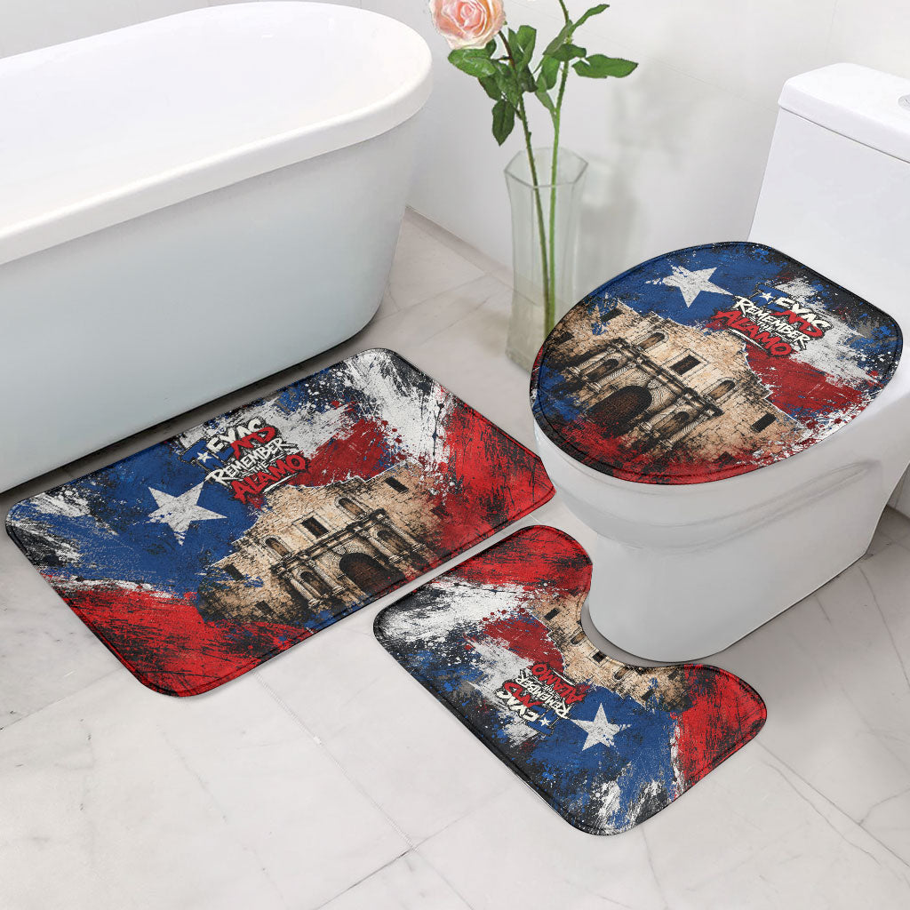 Texas Remember The Alamo Bathroom Set Distressed Splatter Paint Texan Pride