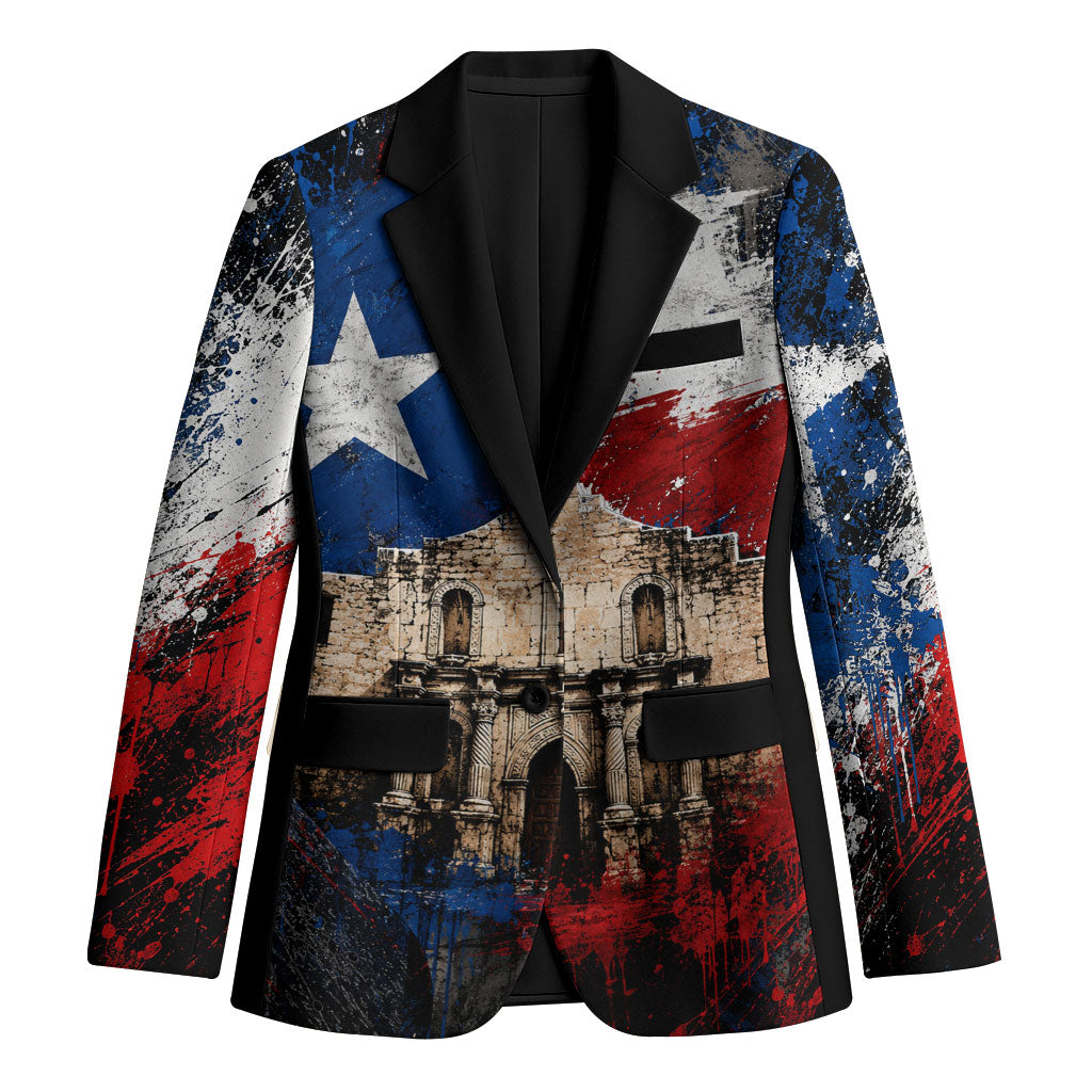 Texas Remember The Alamo Blazer Distressed Splatter Paint Texan Pride